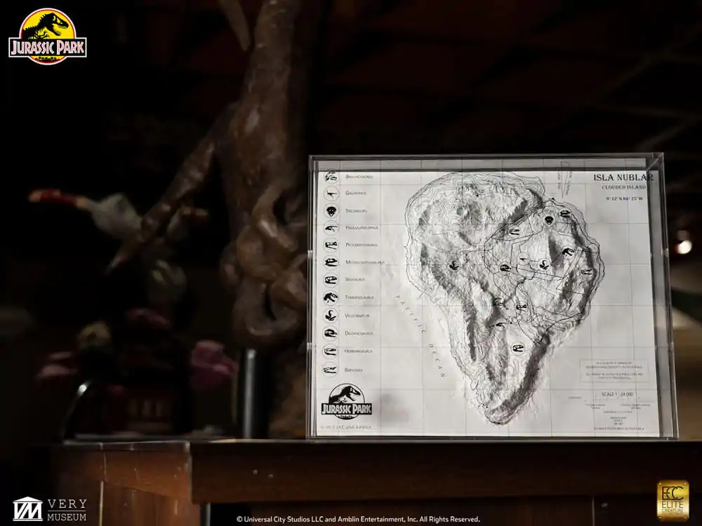 Jurassic Park Topografická Mapa Isla Nublar produktová fotografia