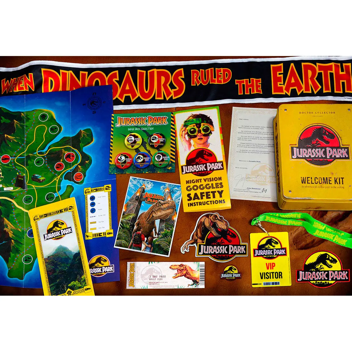 Jurassic Park Welcome Kit štandardná edícia produktová fotografia