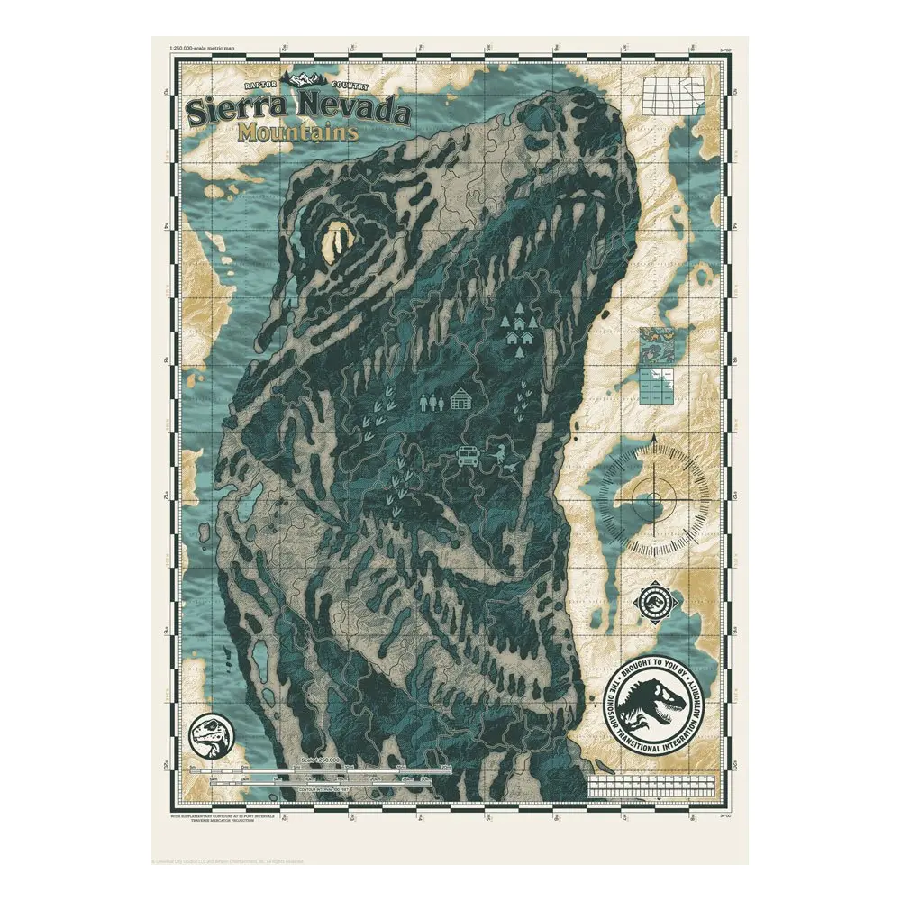 Jurassic World Umelecká potlač Sierra Nevada Mountains Limitovaná edícia 42 x 30 cm produktová fotografia