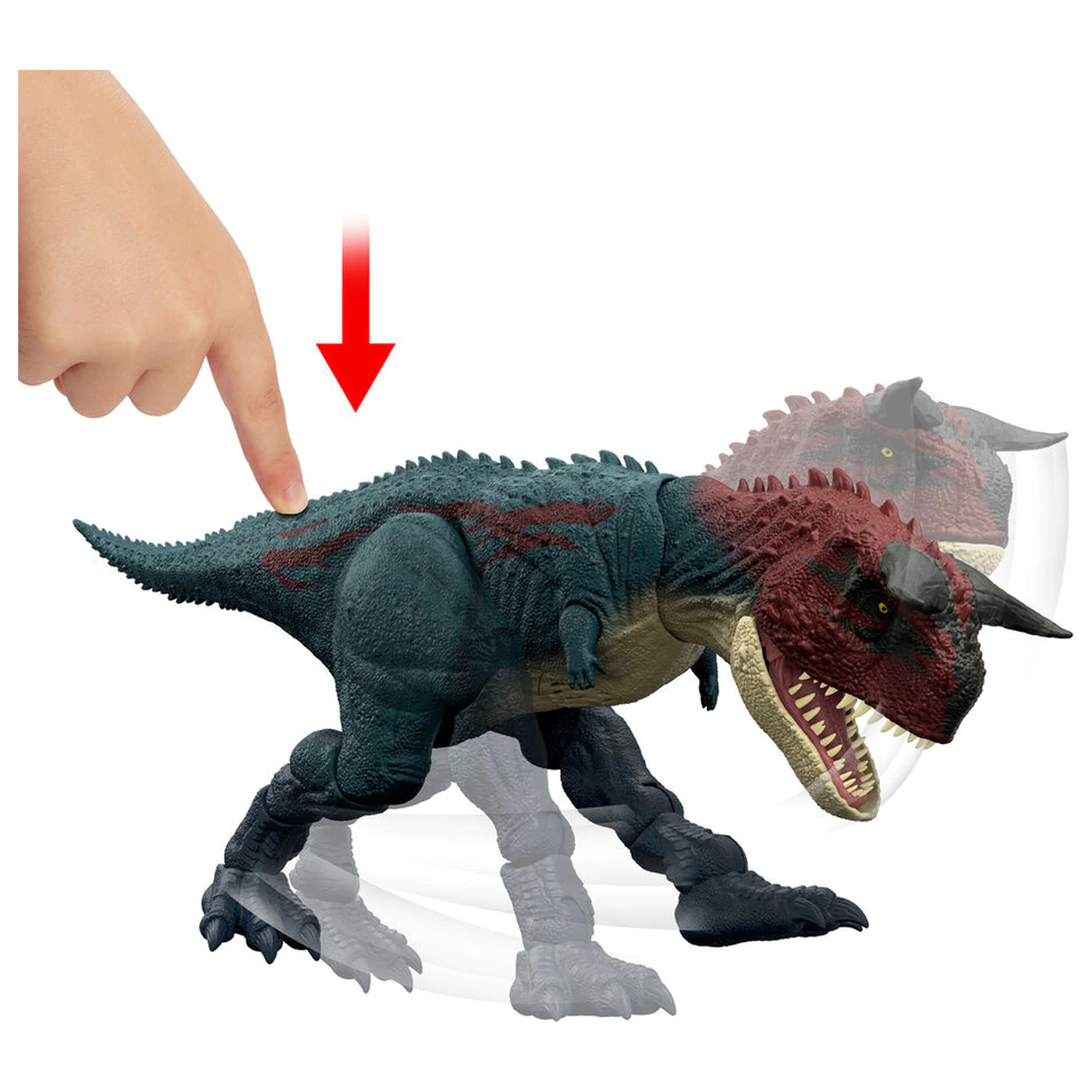 Jurassic World Carnotaurus figúrka dinosaura produktová fotografia