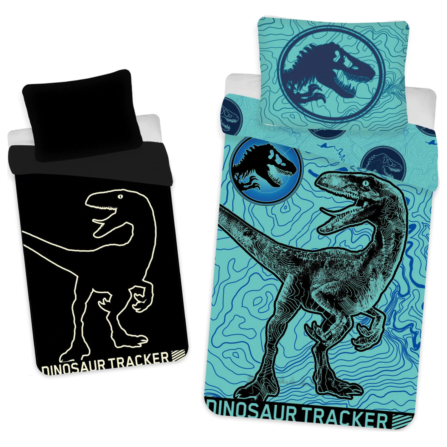 Jurassic World Dinosaur Tracker svietiaca v tme obliečka na perinu produktová fotografia
