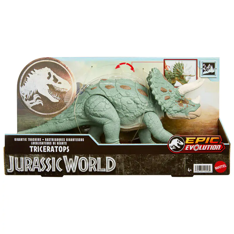 Jurassic World Epic Evolution Gigantic Trackers Triceratops figúrka 17 cm produktová fotografia