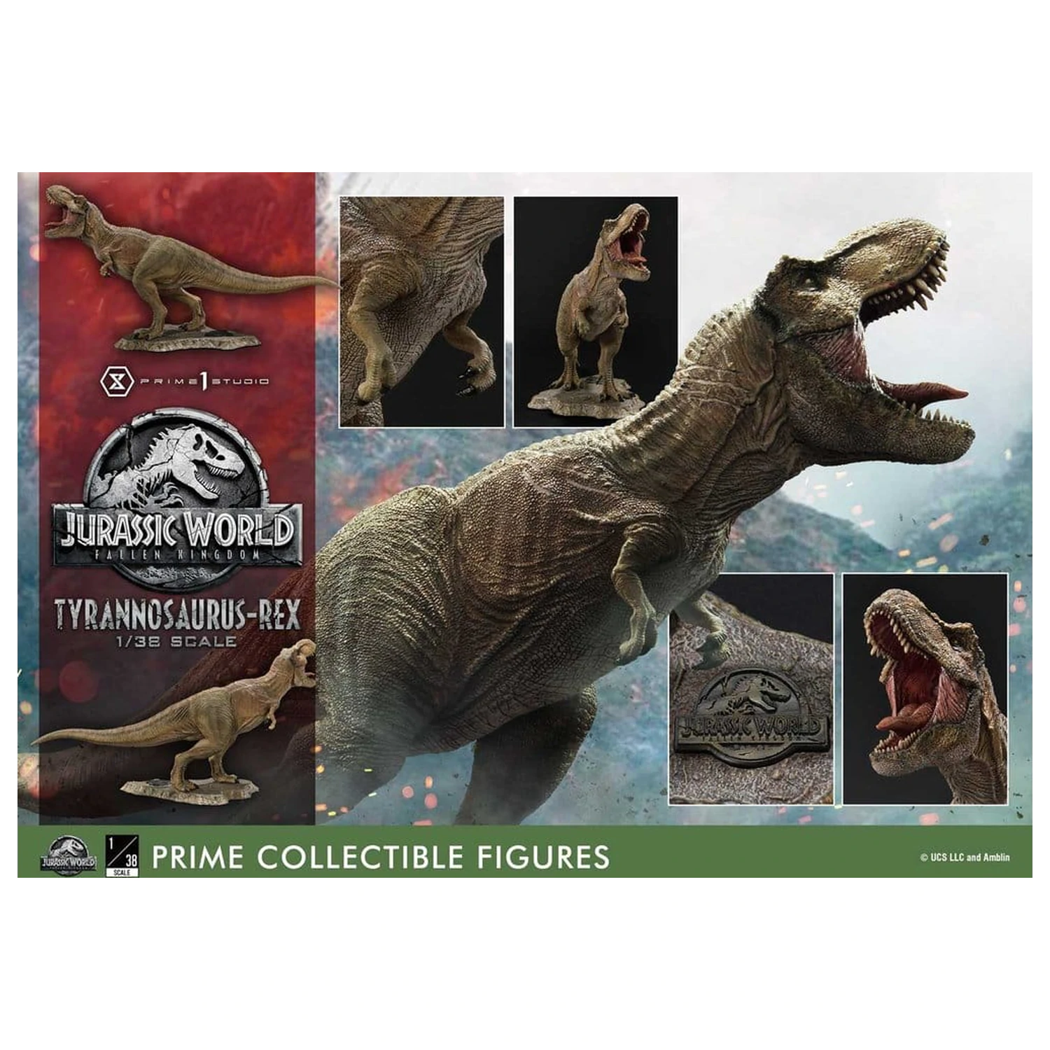 Jurassic World: Fallen Kingdom (Film) Prime Collectible Figures Socha 1/38 Tyrannosaurus Rex 23 cm produktová fotografia