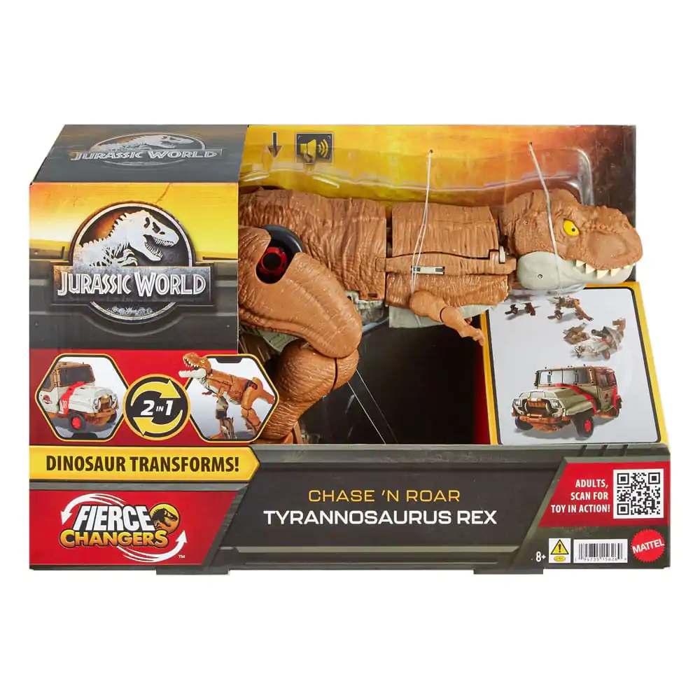 Jurassic World Fierce Changers Akčná Figúrka Chase 'N Roar Tyrannosaurus Rex 21 cm produktová fotografia