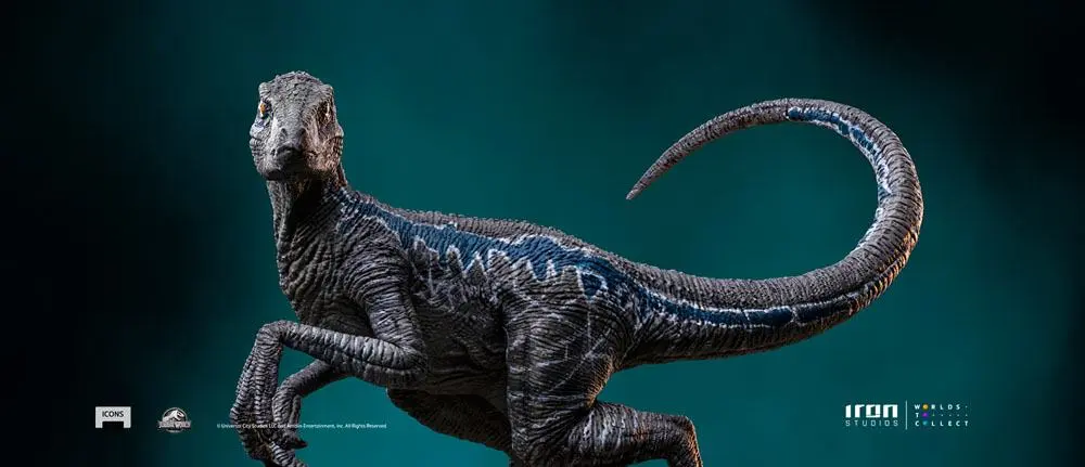 Jurassic World Icons Socha Velociraptor B Blue 7 cm produktová fotografia