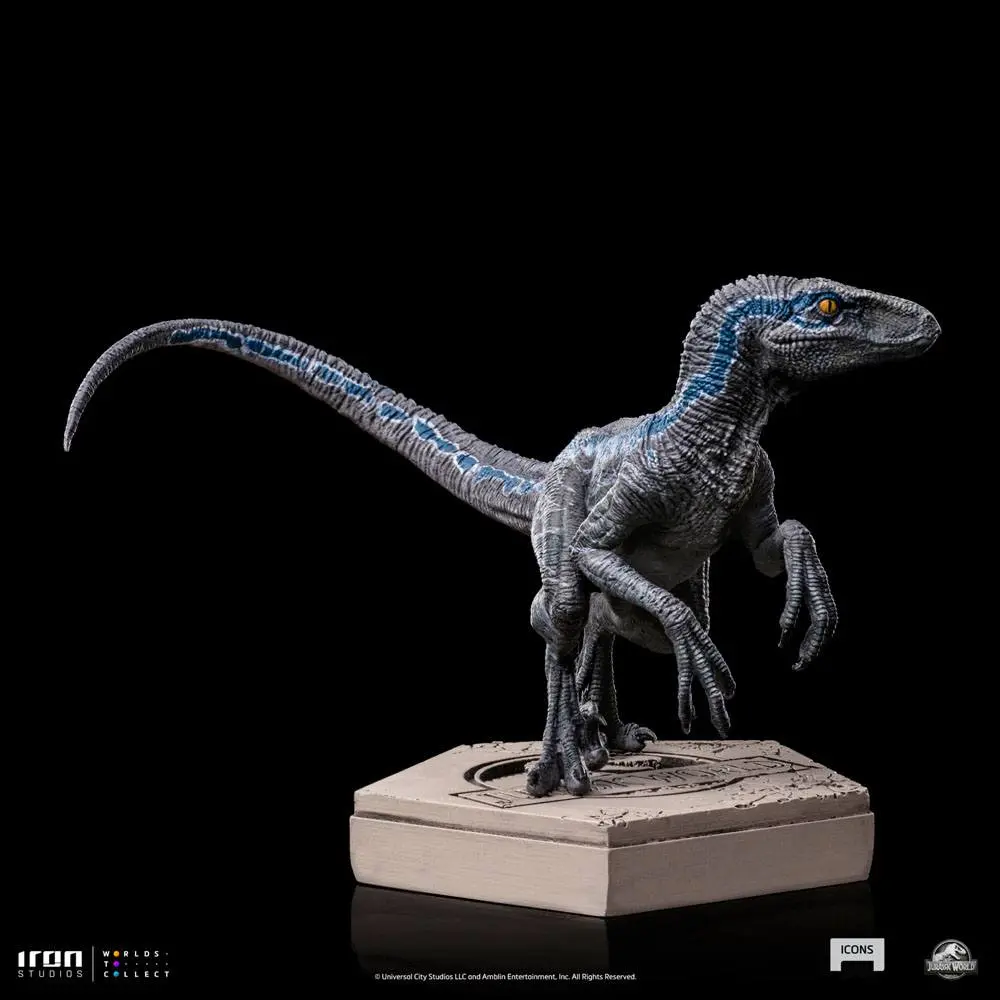 Jurassic World Icons Socha Velociraptor B Blue 7 cm produktová fotografia