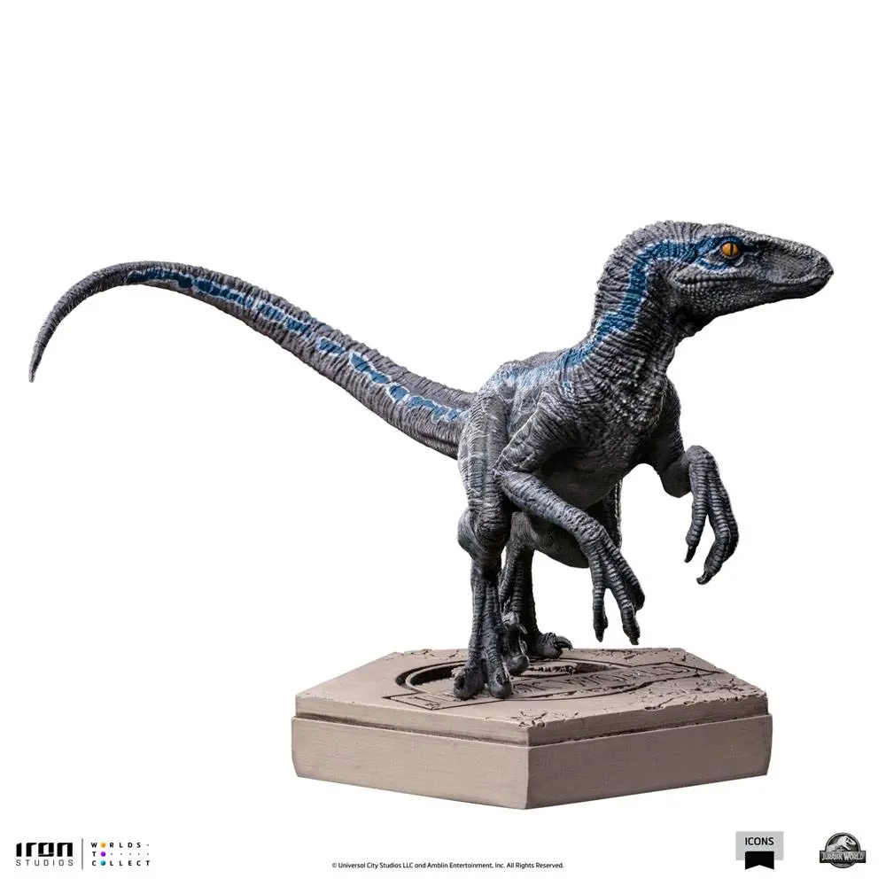 Jurassic World Icons Socha Velociraptor B Blue 7 cm produktová fotografia
