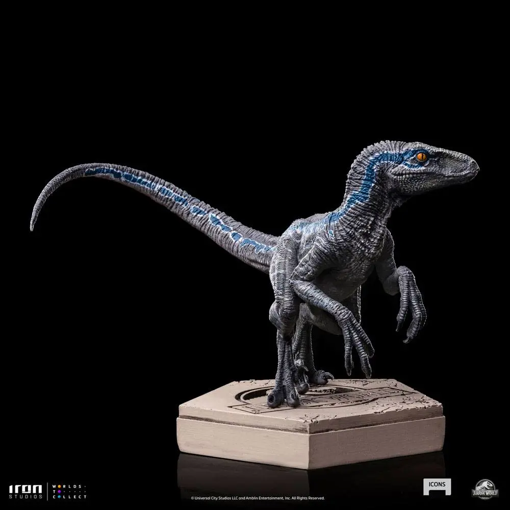 Jurassic World Icons Socha Velociraptor B Blue 7 cm produktová fotografia