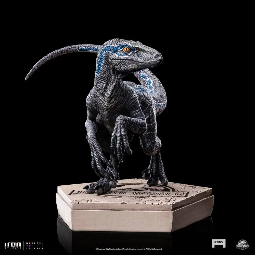 Jurassic World Icons Socha Velociraptor B Blue 7 cm produktová fotografia