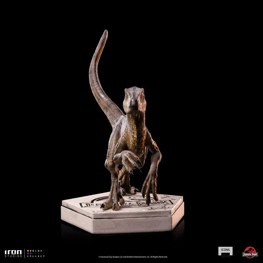 Jurassic World Icons Statue Velociraptor B 9 cm soška produktová fotografia