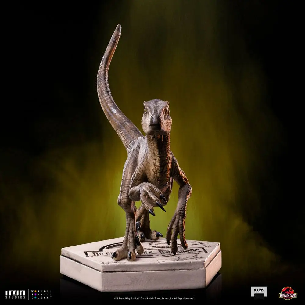 Jurassic World Icons Statue Velociraptor B 9 cm soška produktová fotografia