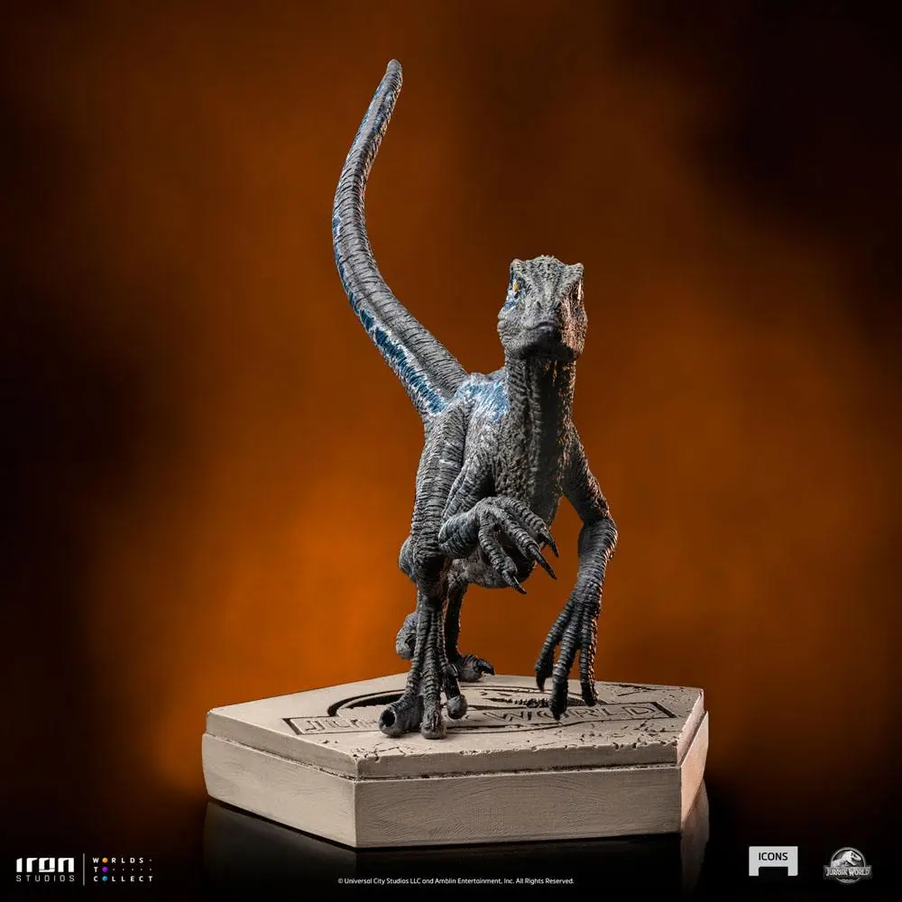Jurassic World Icons Socha Velociraptor Blue 9 cm produktová fotografia