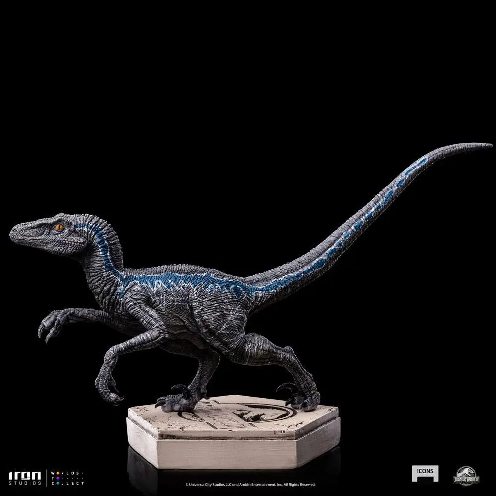 Jurassic World Icons Socha Velociraptor Blue 9 cm produktová fotografia