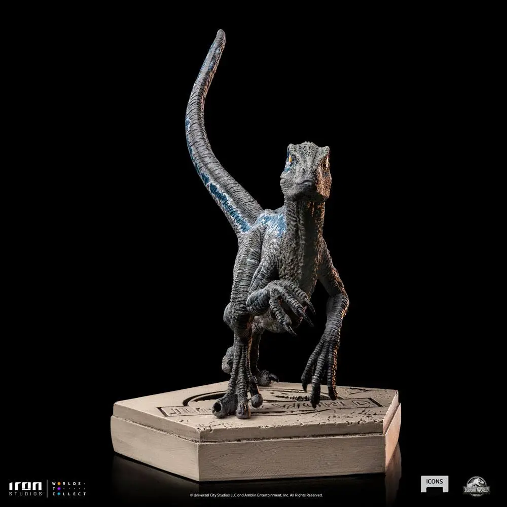 Jurassic World Icons Socha Velociraptor Blue 9 cm produktová fotografia