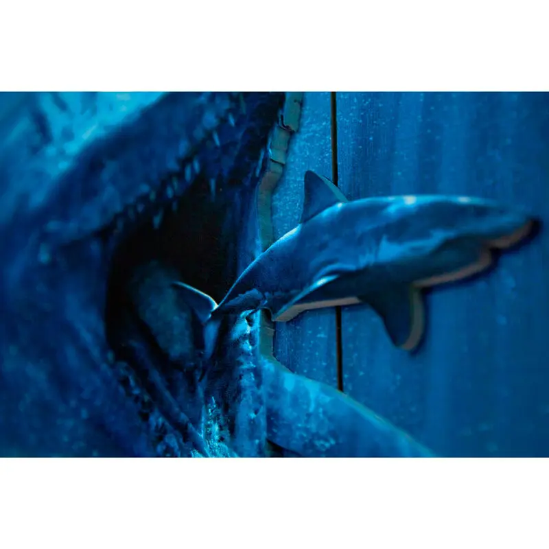 Jurassic World Mossasaurus Woodart 3D Print drevená tabuľa produktová fotografia