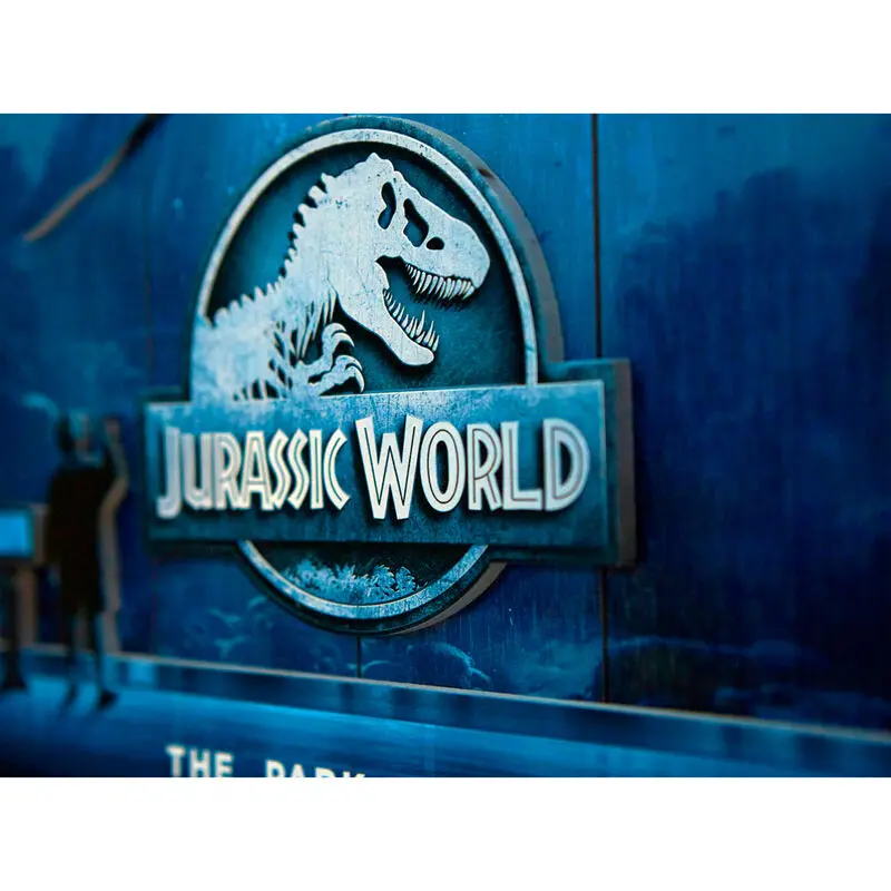 Jurassic World Mossasaurus Woodart 3D Print drevená tabuľa produktová fotografia