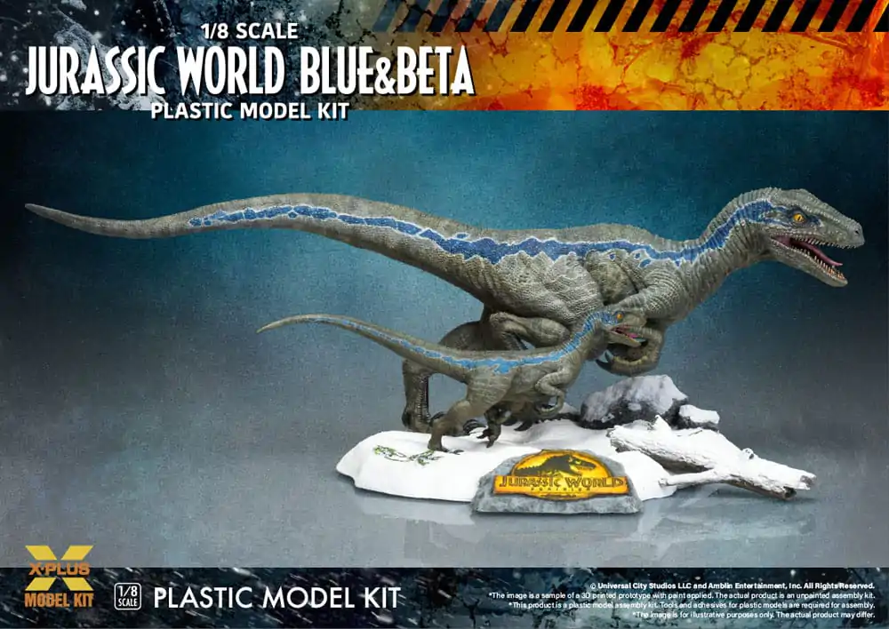 Jurassic World Plastic Model Kit 1/8 Dominion Velociraptor Blue & Beta 40 cm Plastová stavebnica produktová fotografia