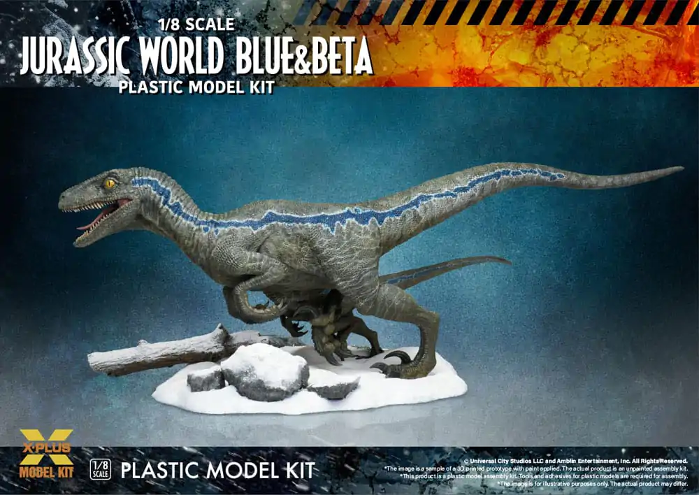 Jurassic World Plastic Model Kit 1/8 Dominion Velociraptor Blue & Beta 40 cm Plastová stavebnica produktová fotografia