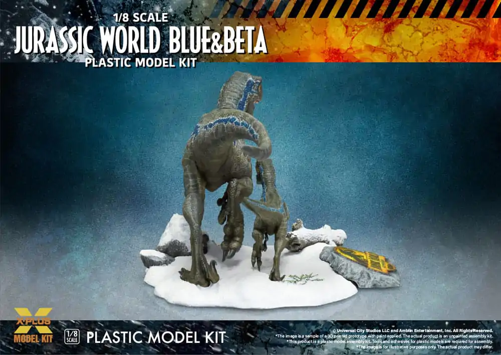 Jurassic World Plastic Model Kit 1/8 Dominion Velociraptor Blue & Beta 40 cm Plastová stavebnica produktová fotografia