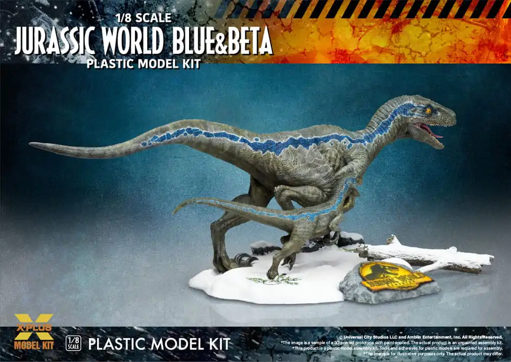 Jurassic World Plastic Model Kit 1/8 Dominion Velociraptor Blue & Beta 40 cm Plastová stavebnica produktová fotografia