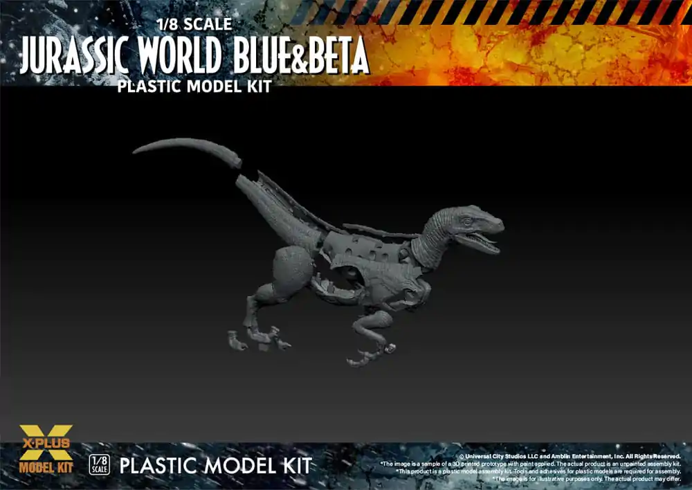 Jurassic World Plastic Model Kit 1/8 Dominion Velociraptor Blue & Beta 40 cm Plastová stavebnica produktová fotografia