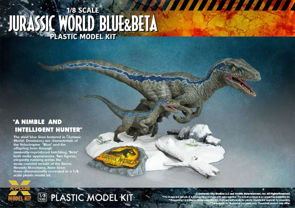 Jurassic World Plastic Model Kit 1/8 Dominion Velociraptor Blue & Beta 40 cm Plastová stavebnica produktová fotografia