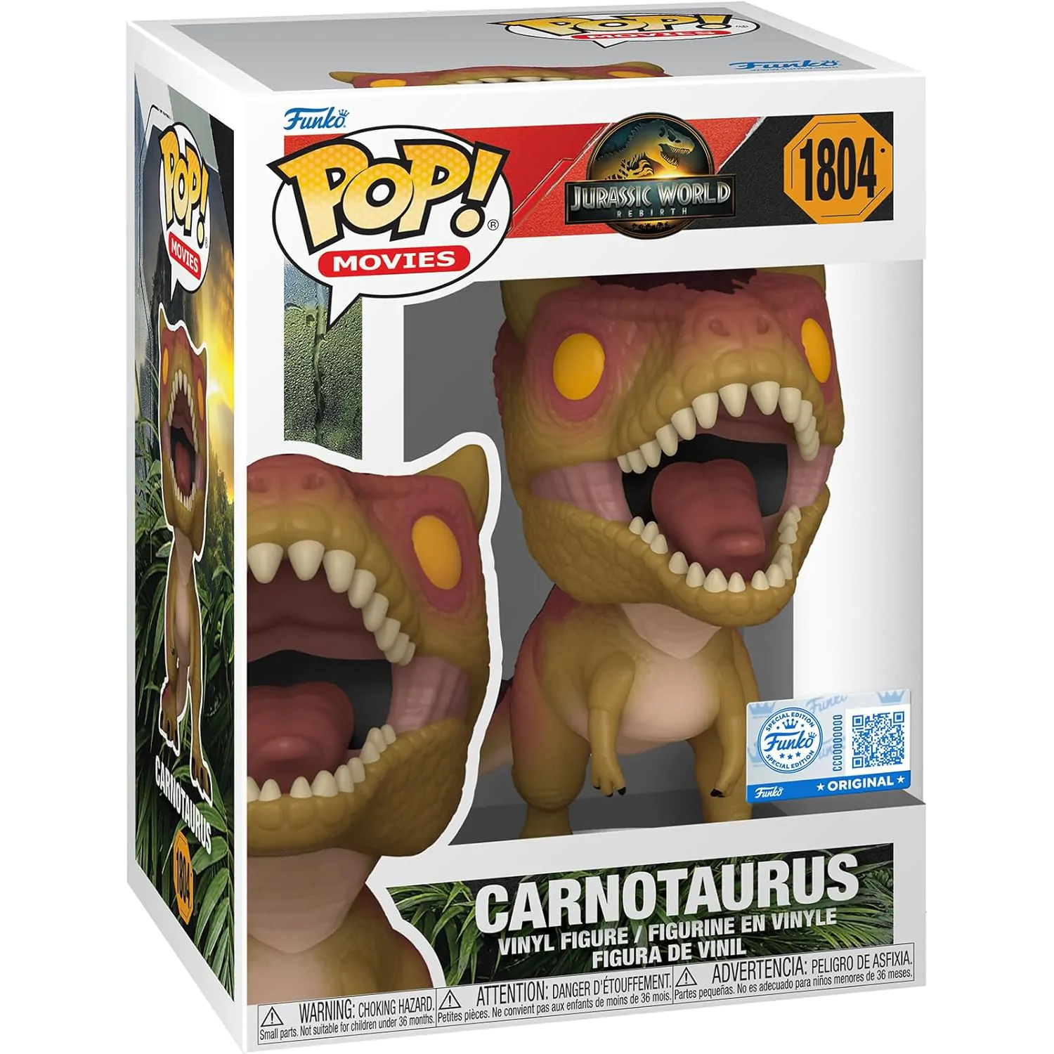 Jurassic World Rebirth Funko POP! Movies Vinylová figúrka Carnotaurus Exclusive 9 cm produktová fotografia
