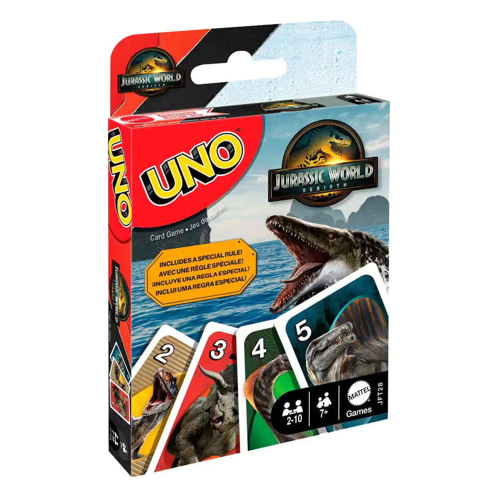 Jurassic World Rebirth UNO Kartová hra produktová fotografia