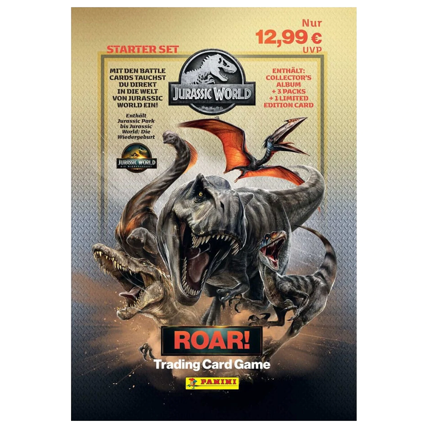 Jurassic World Roar Trading Cards Starter Pack *Nemecká verzia* produktová fotografia
