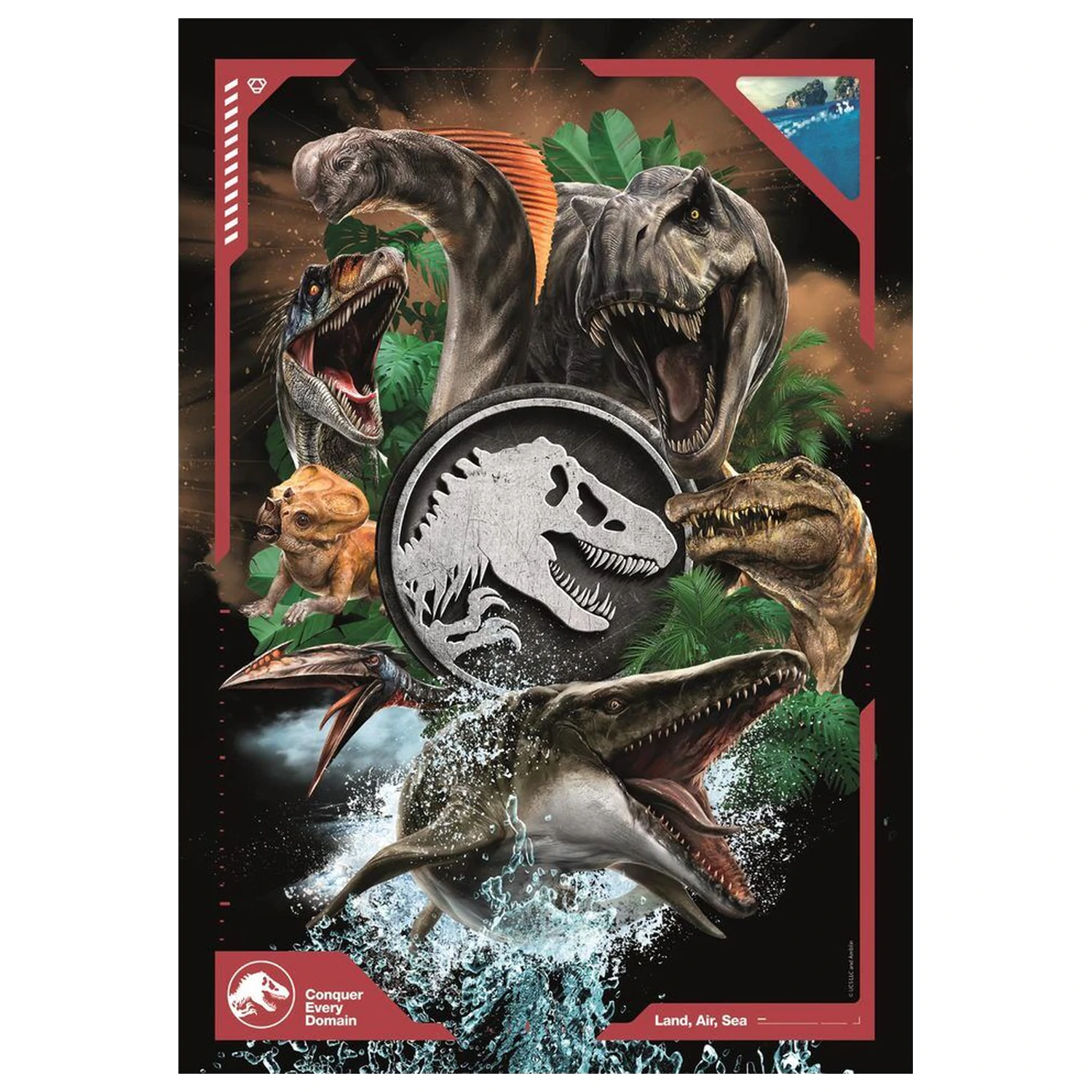 Jurassic World super puzzle 180 ks produktová fotografia