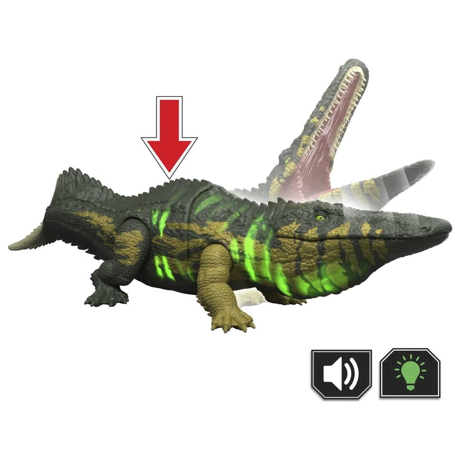 Jurassic World: Survival Action Figure Wild Roar Stomatosuchus 37 cm produktová fotografia