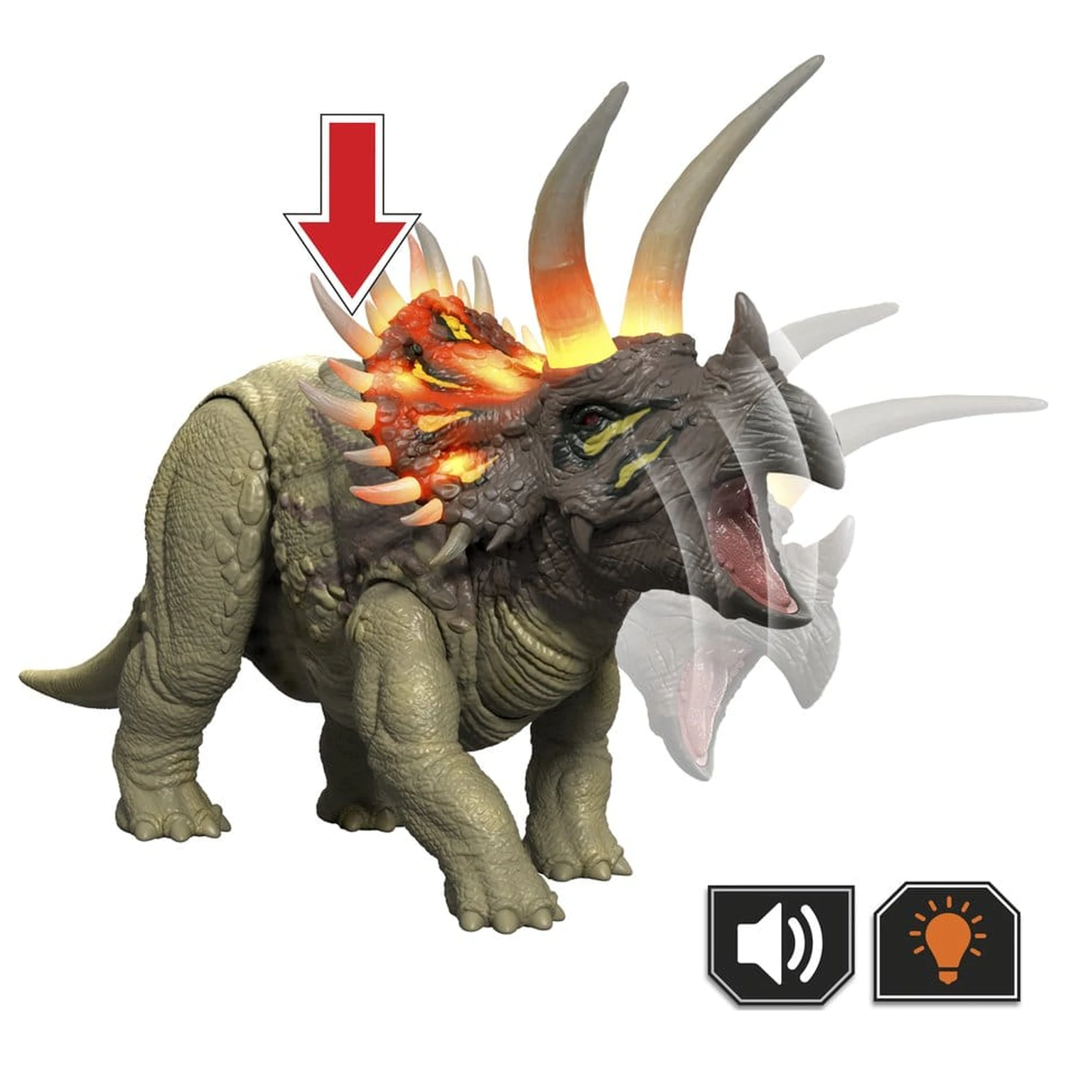 Jurassic World: Survival Akčná figúrka Wild Roar Triceratops 31 cm produktová fotografia