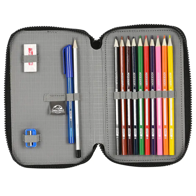 Jurassic World Warning dvojité puzdro na ceruzky 28ks produktová fotografia