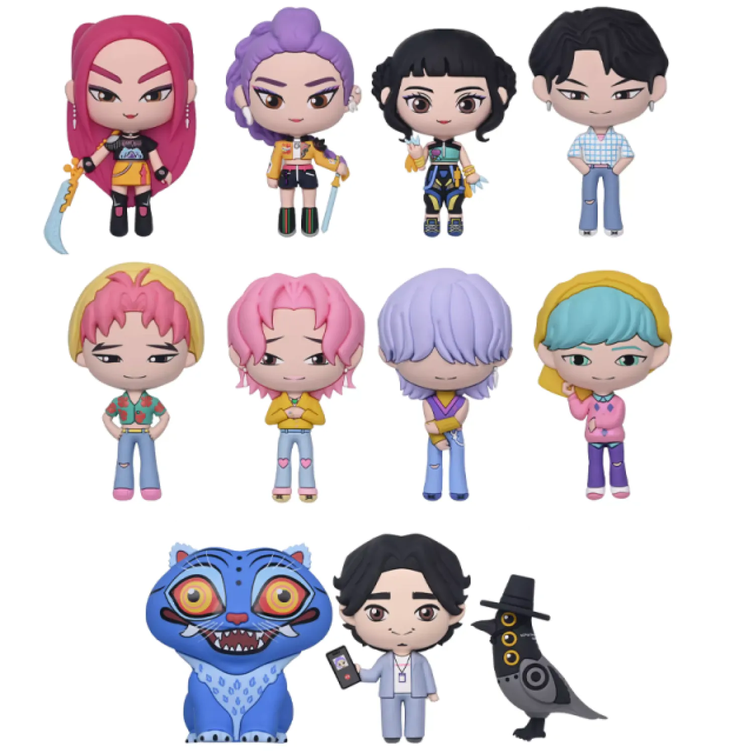 K-Pop Demon Hunter 3D PVC Spona na tašku Záhadné Vrecúško produktová fotografia