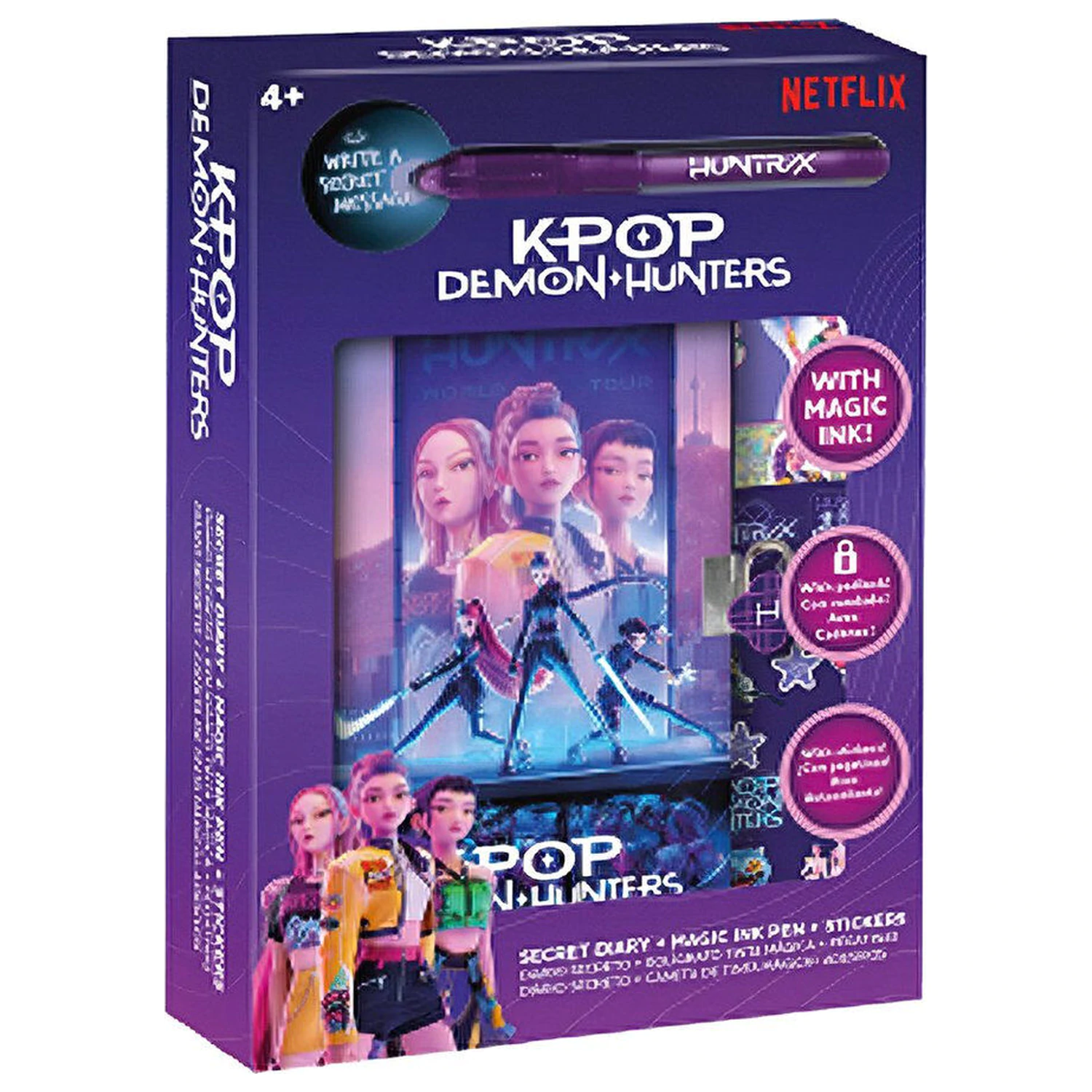 K-Pop Demon Hunters denník so súpravou pera s čarovným atramentom produktová fotografia