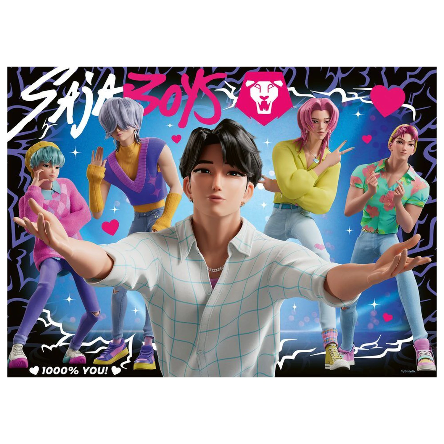 K-Pop Demon Hunters puzzle 4x100 dielikov produktová fotografia
