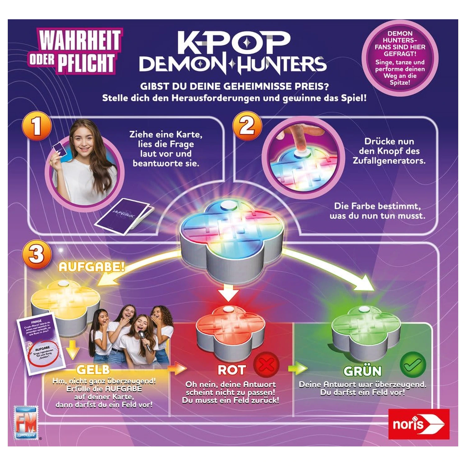 K-POP Demon Hunters Stolová hra nemecká verzia produktová fotografia