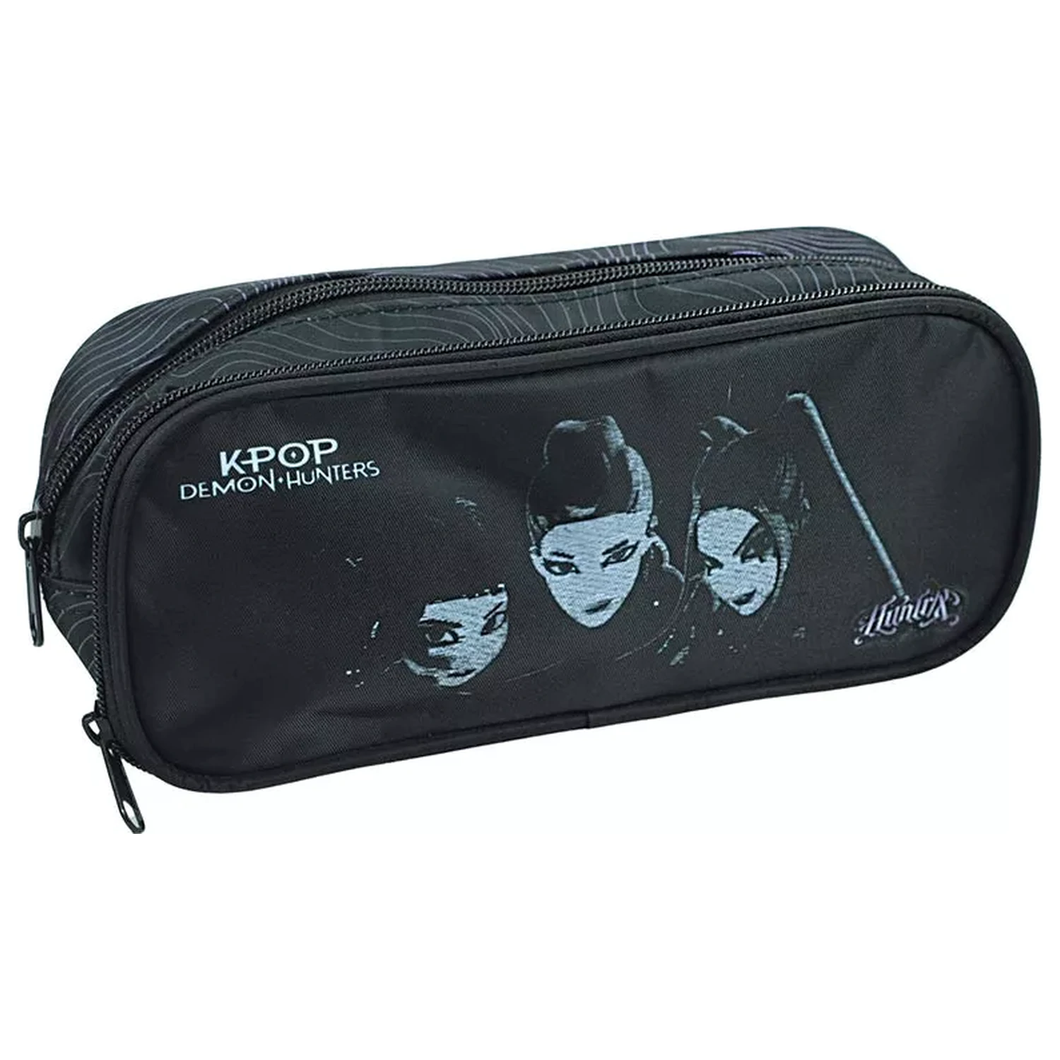 K-pop Demon Slayers Čierny peračník s 2 priehradkami 26 cm produktová fotografia