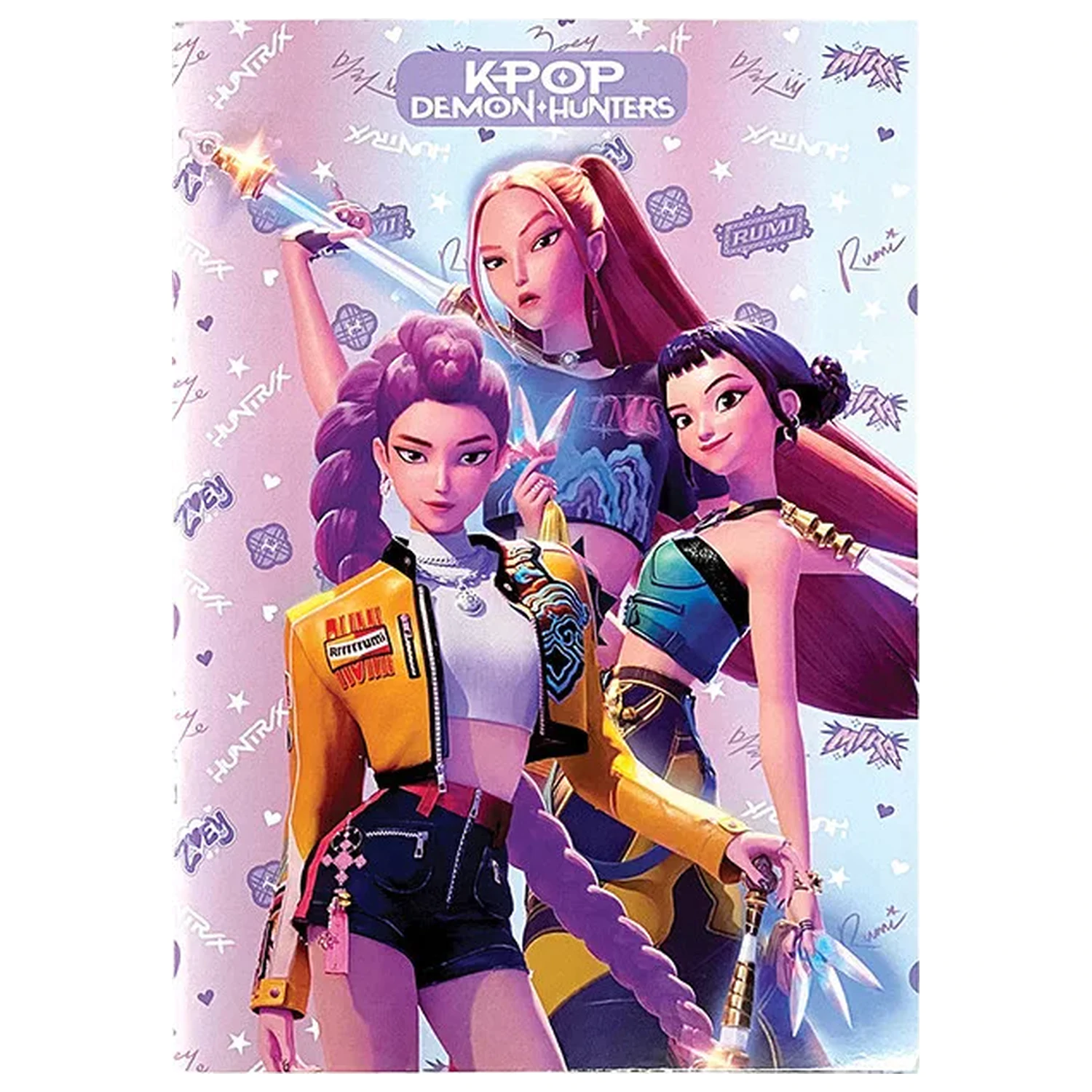 K-pop Demon Hunters Lined A4 zápisník, 50 listov produktová fotografia