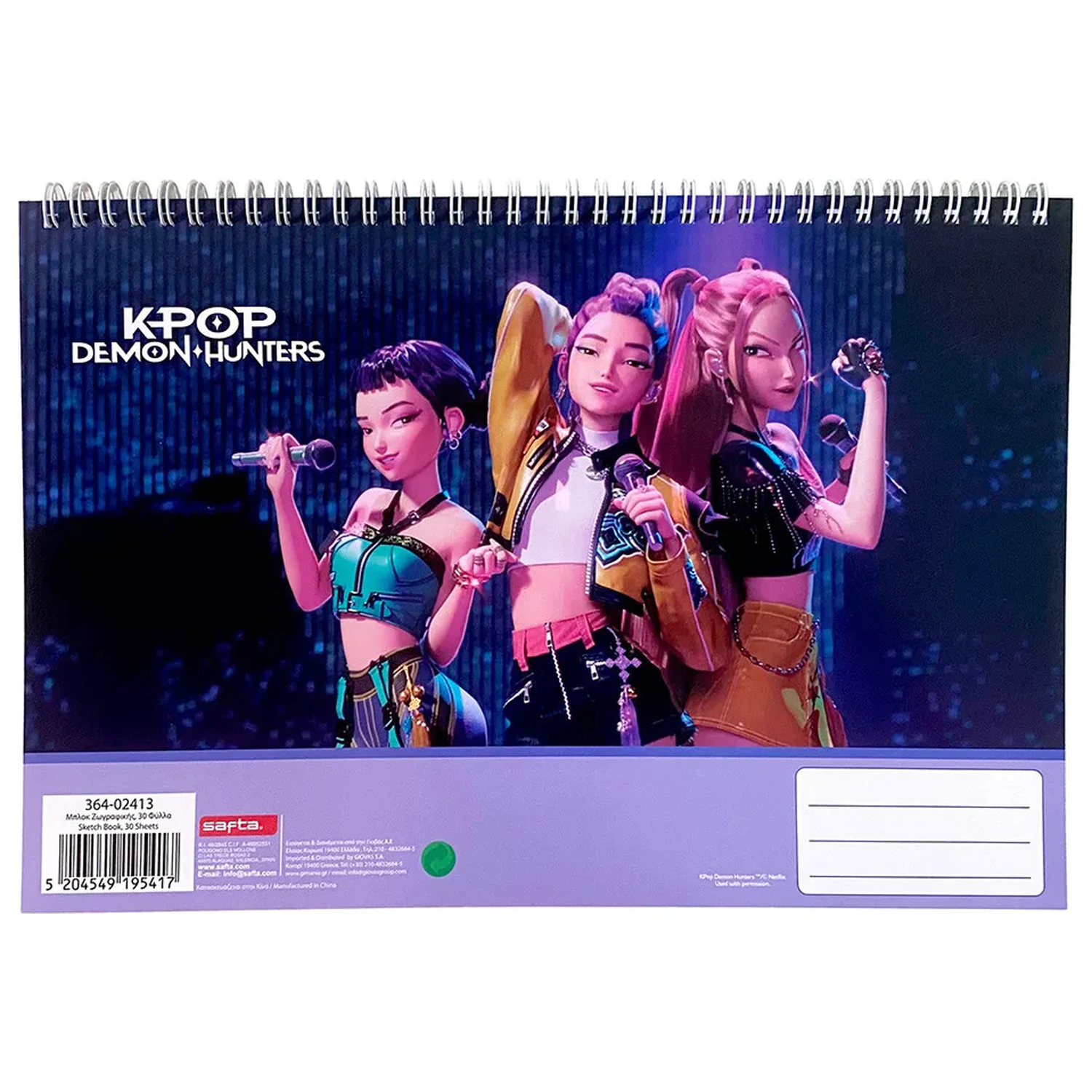 K-pop Demon Slayers Hunterx A/4 špirálový skicár, 30 listov produktová fotografia