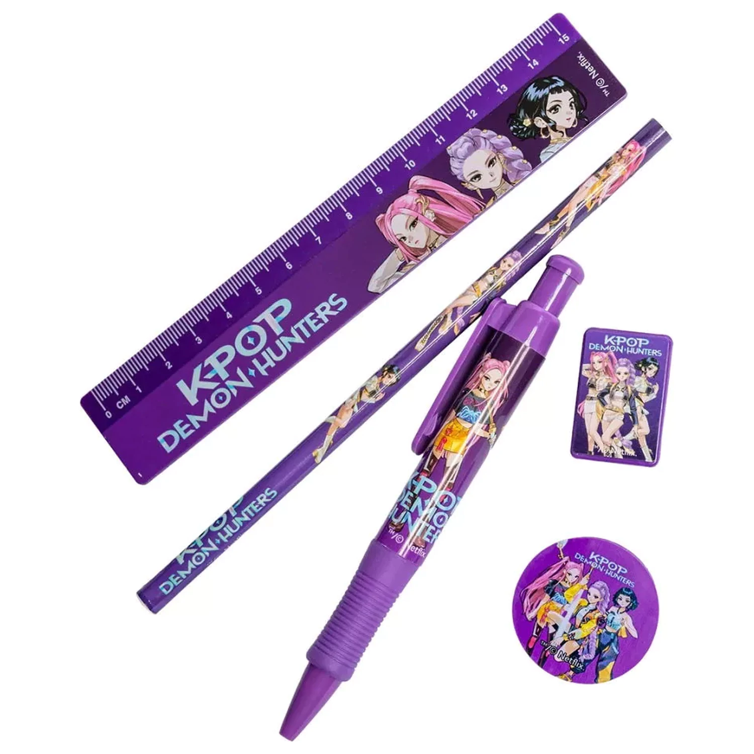 K-pop Demon Hunters Fialový papiernický set 5 kusov produktová fotografia