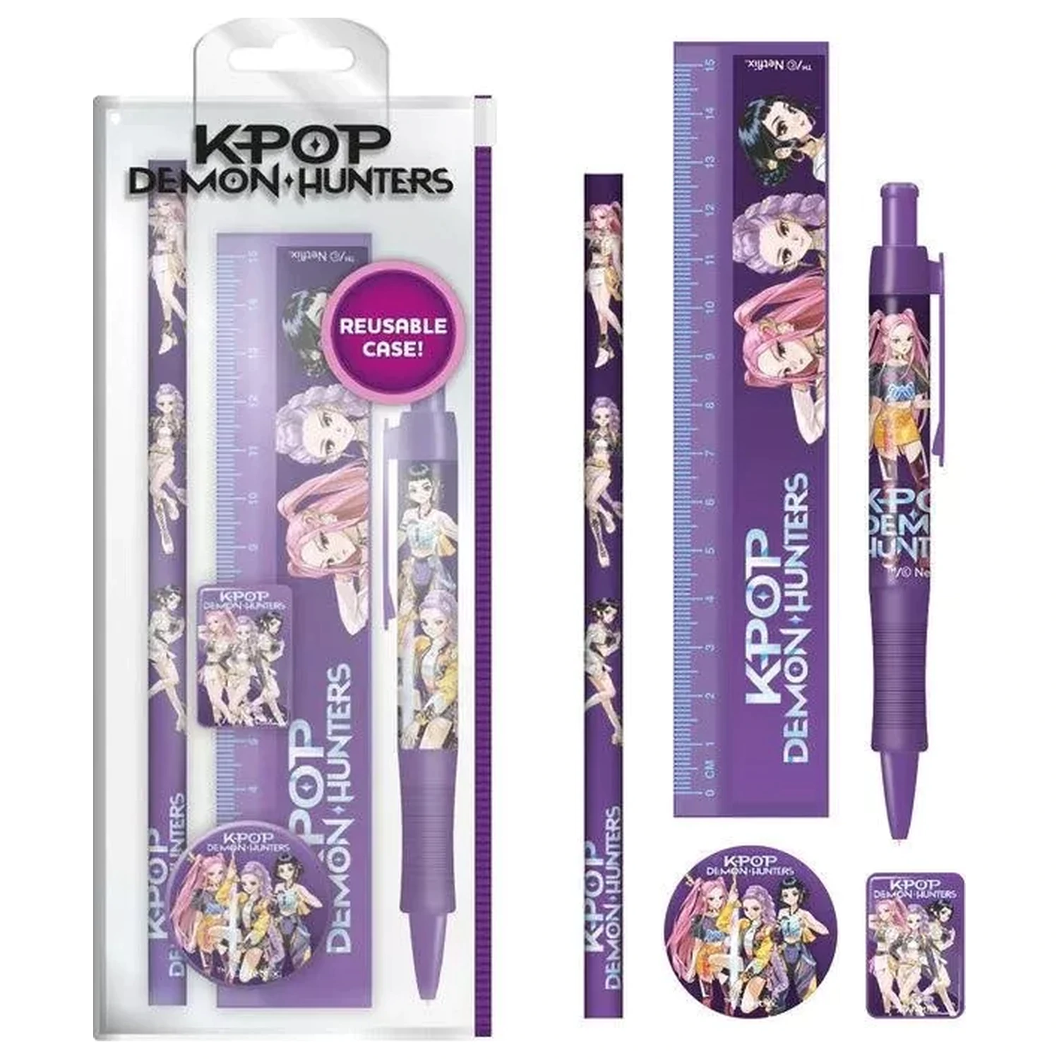 K-pop Demon Hunters Fialový papiernický set 5 kusov produktová fotografia