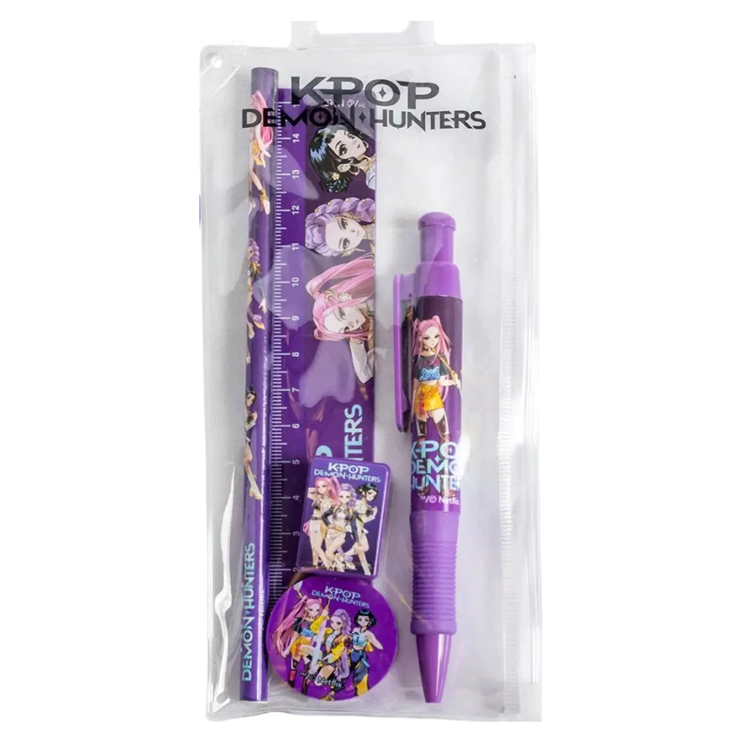K-pop Demon Hunters Fialový papiernický set 5 kusov produktová fotografia
