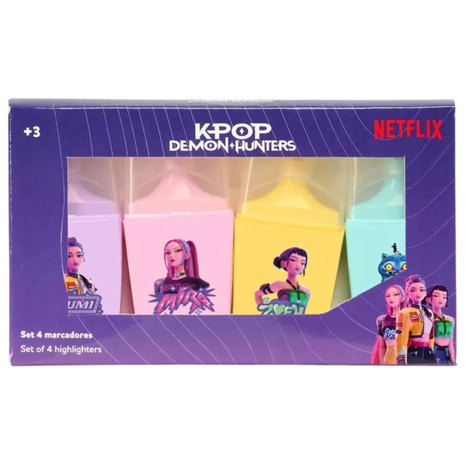 K-pop Demon Hunters Stars mini súprava zvýrazňovačov 4 ks produktová fotografia