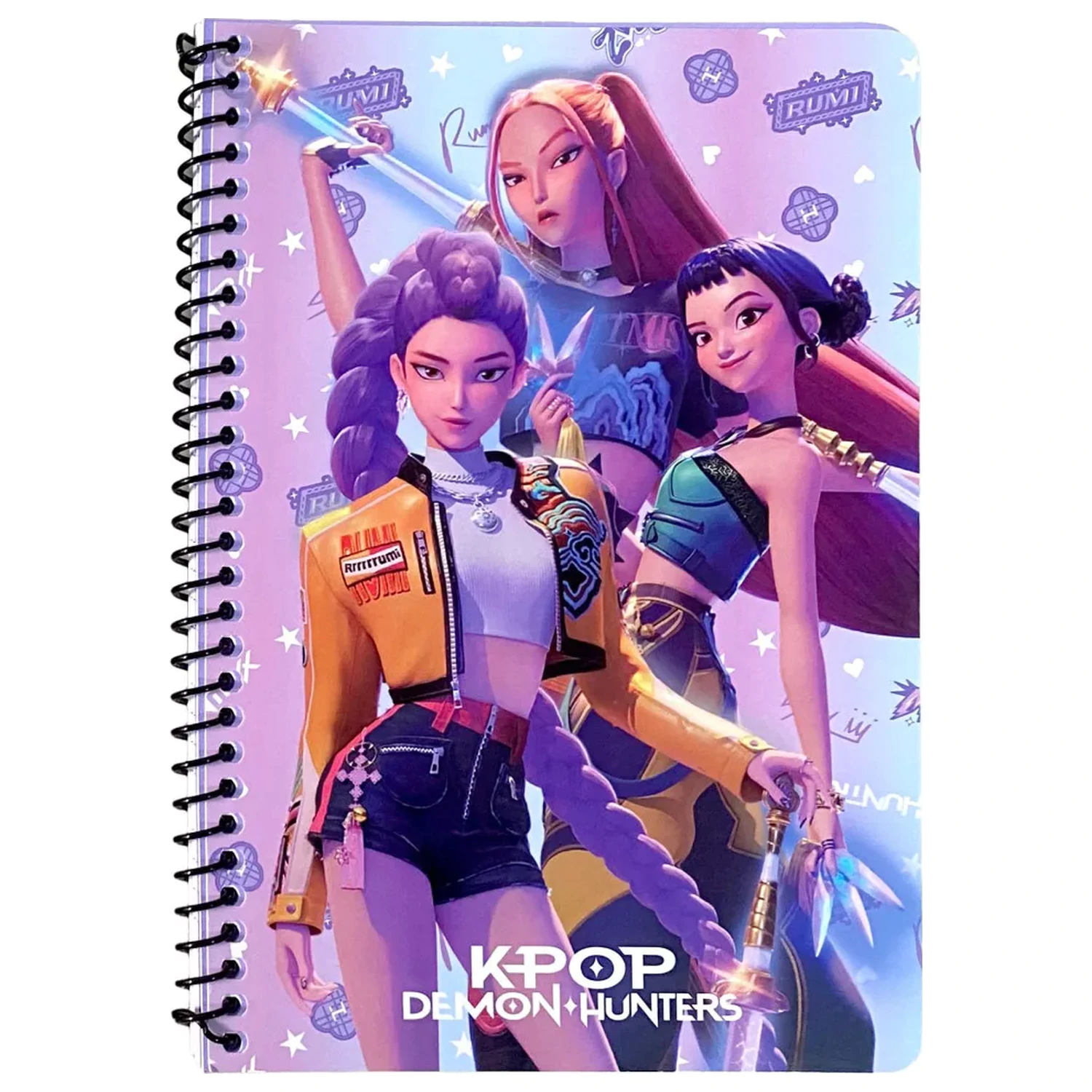 K-pop Demon Hunters Warrior Trio B/5 Lined Spiral Notebook, 70 listov produktová fotografia