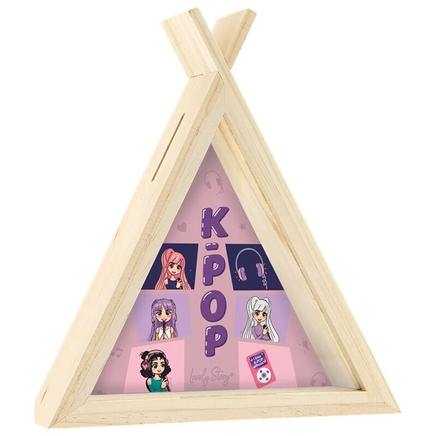 K-Pop Ružová pokladnička produktová fotografia