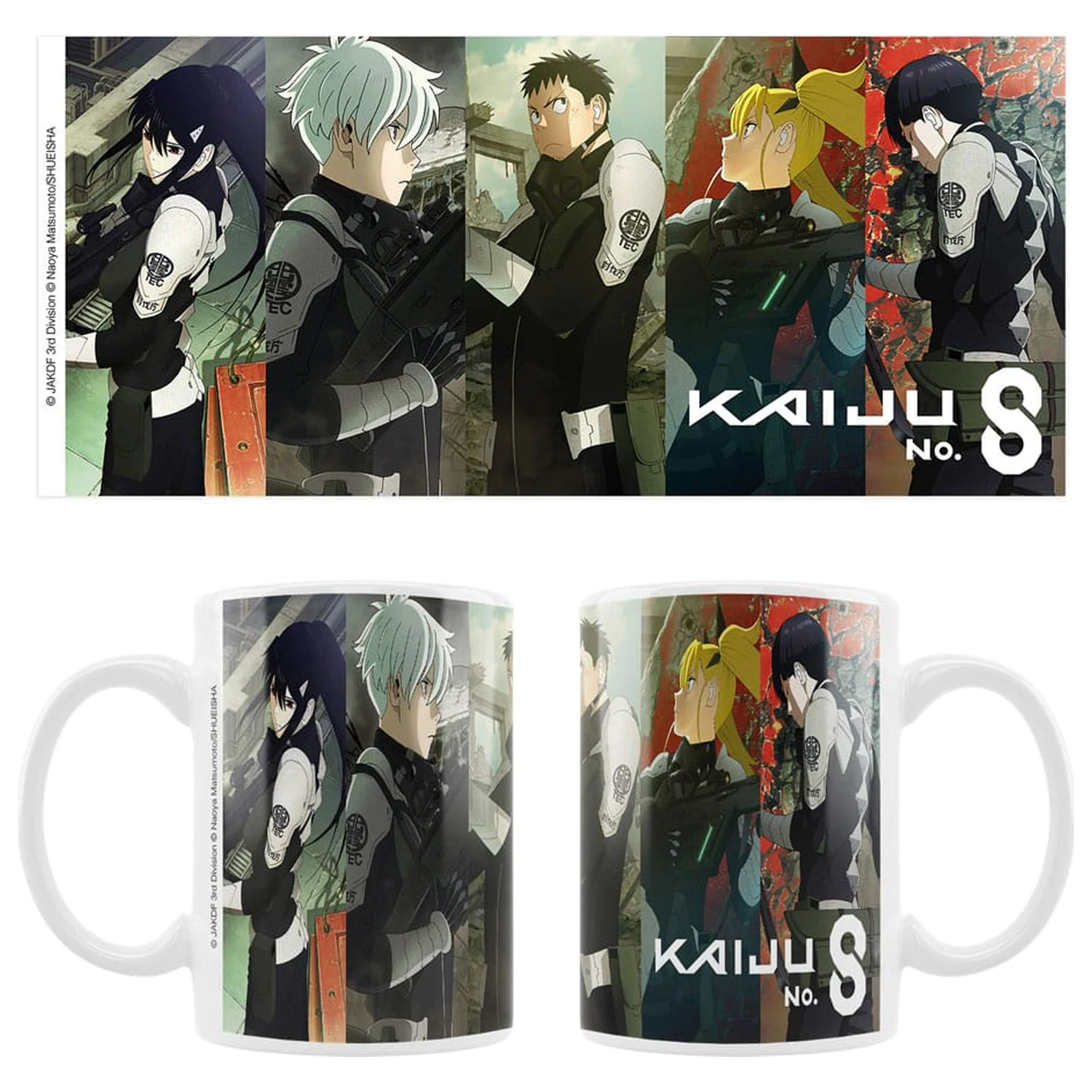 Kaiju No. 8 keramický hrnček Mina, Reno, Kafka, Kikoru, Hoshina produktová fotografia