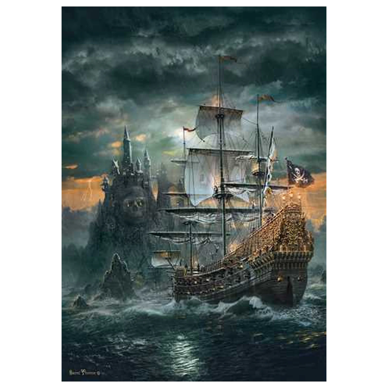 Pirátska loď Haunted Seas puzzle s 1500 dielikmi produktová fotografia