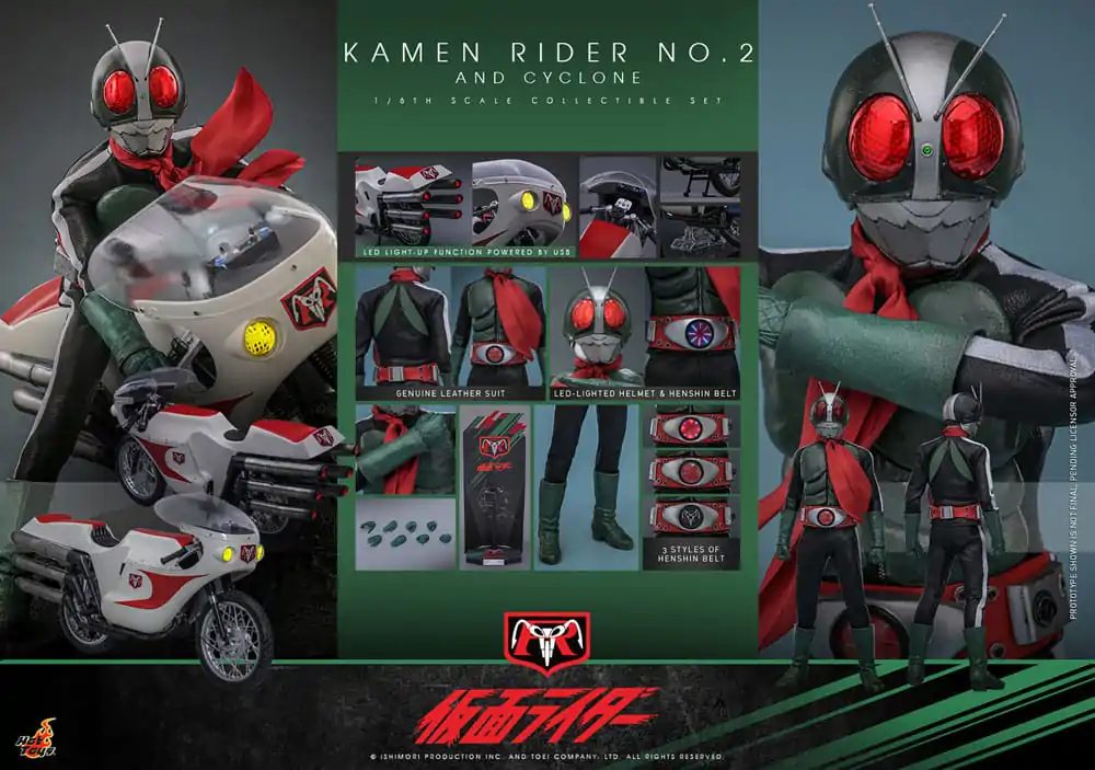 Kamen Rider 1/6 Kamen Rider No. 2 a Cylone 30 cm figúrka produktová fotografia