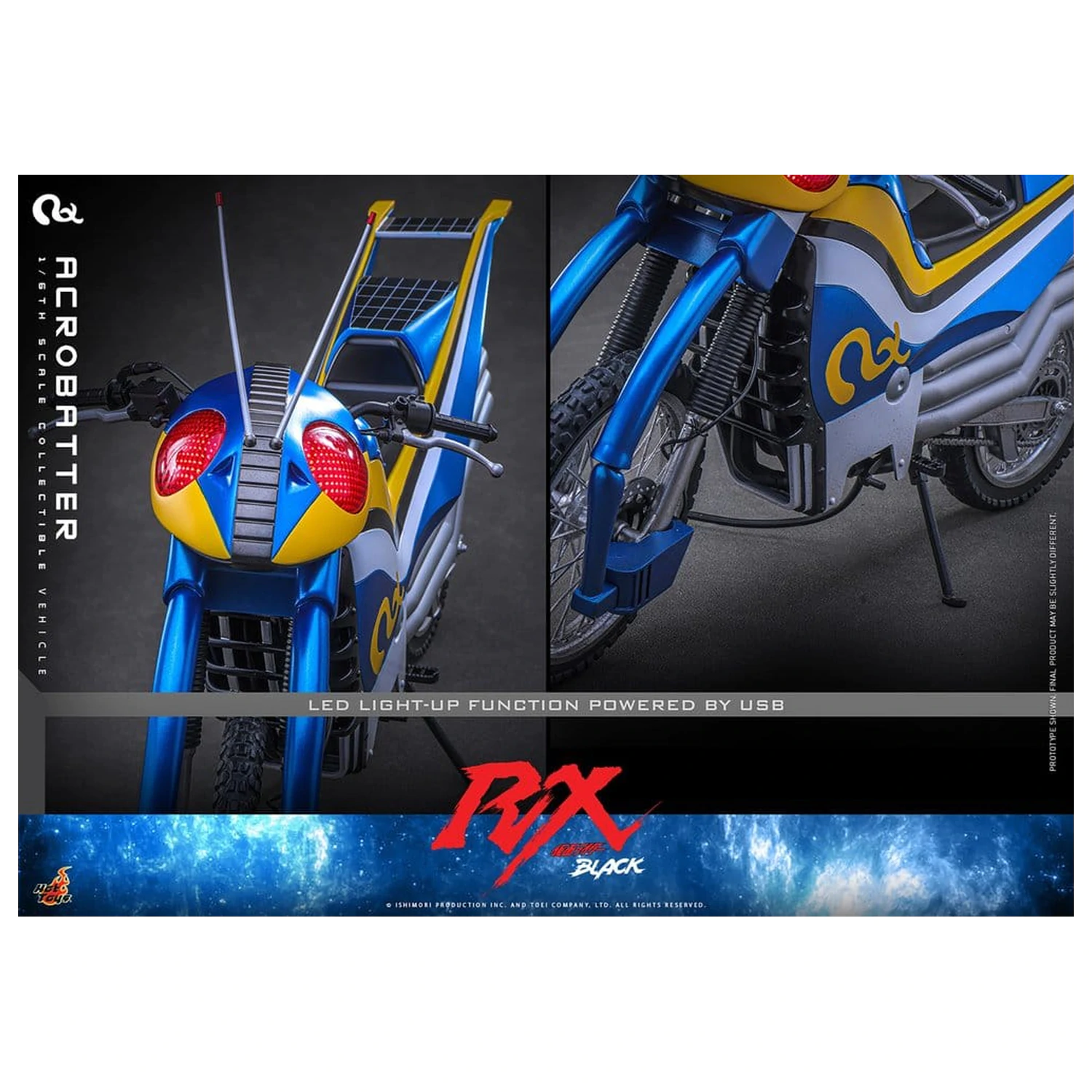 Kamen Rider Black RX vozidlo 1/6 Acrobatter 38 cm produktová fotografia